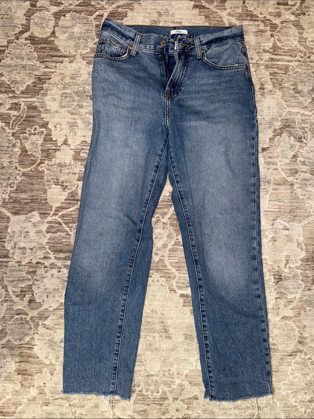Classic Women’s High-Rise Straight Leg Jeans in Medium Blue